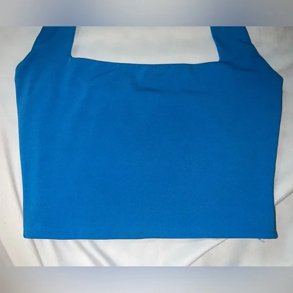 ⭐️ GARAGE Square Neck Halter Beautiful Blue Tie- Back Cami! - Picture 5 of 10